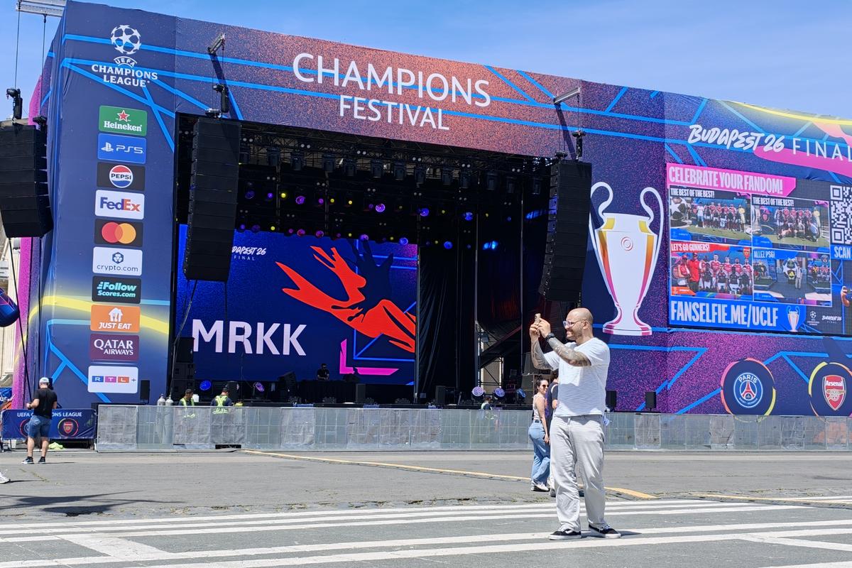 Imagini din fanzone-ul din Budapesta