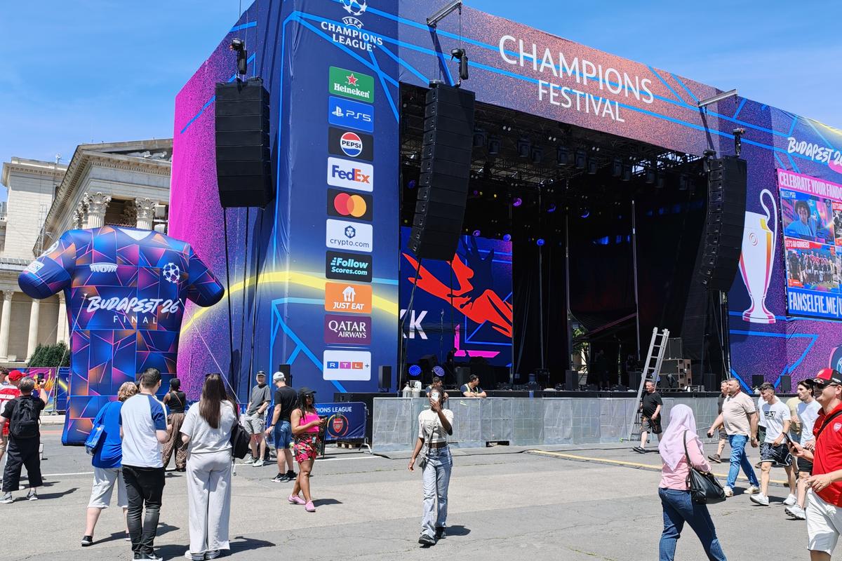 Imagini din fanzone-ul din Budapesta