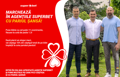 Pariul Șansă a revenit la Superbet! Vino în agenții și Superjoacă!
