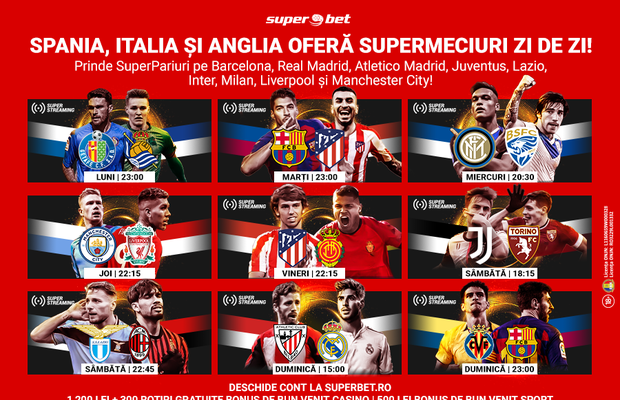 SuperPariorii au avut un weekend de vis! Începe o nouă săptămână cu SuperMeciuri zilnice!