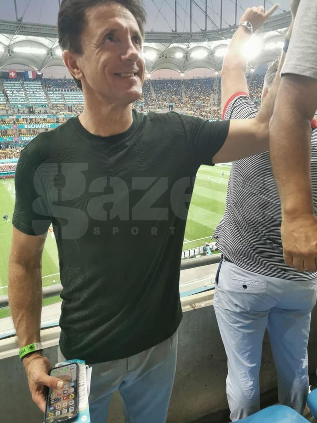 Imagini surprinse de GSP pe Arena Națională: Gică Popescu, tot la tribuna a doua și la Franța - Elveția
