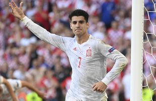 Pentru hateri, cu dragoste! Gestul făcut de Alvaro Morata după ce a marcat golul decisiv din prelungirile partidei cu Croația