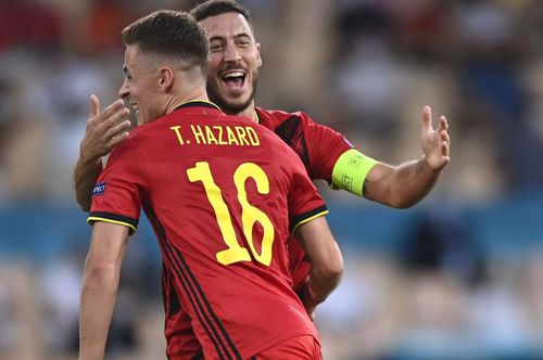 Frații Hazard evoluează împreună la Euro 2020 // Foto: Getty Images