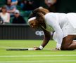 Serena Williams a abandonat în primul meci de la Wimbledon! Imagini dureroase: s-a prăbușit în genunchi și a început să plângă