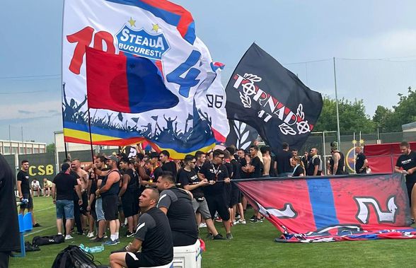 „Nordul” e gata pentru noul sezon! Ultrașii roș-albaștrilor au făcut spectacol la amicalul FCSB-ului