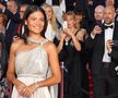 Emma Răducanu, cu rochia primită de la Dior la premierea filmului „No Time To Die”, cu James Bond // Foto: Getty Images