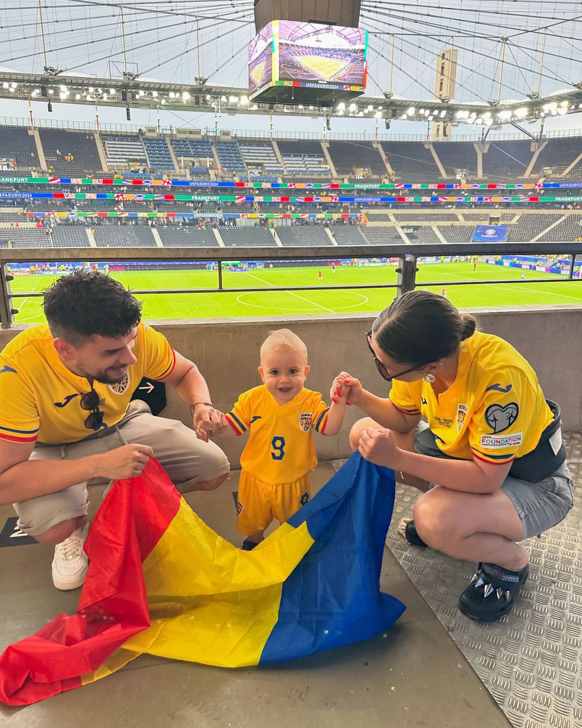 A cucerit internetul! Cel mai mic suporter român de la Euro 2024 e nepotul lui George Pușcaș