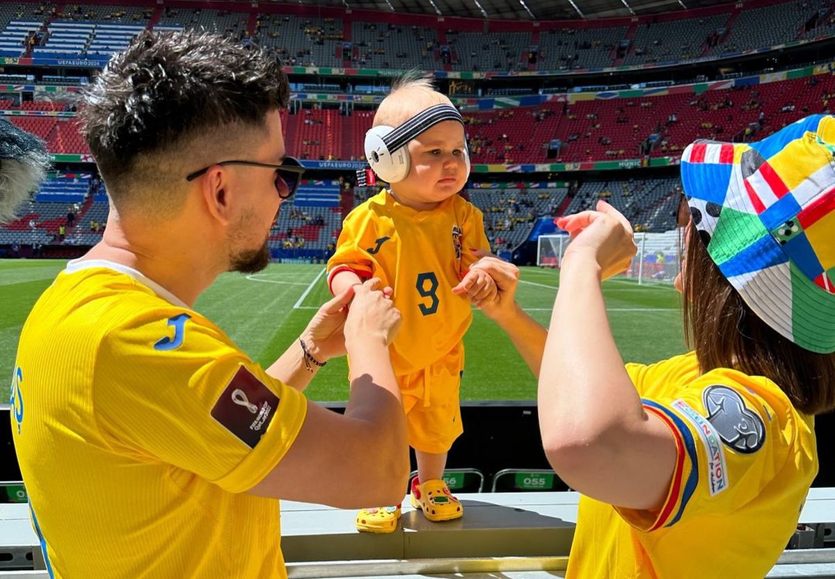 A cucerit internetul! Cel mai mic suporter român de la Euro 2024 e nepotul lui George Pușcaș