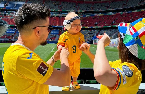 A cucerit internetul! Cel mai mic suporter român de la Euro 2024 e nepotul lui George Pușcaș