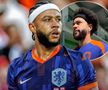 Memphis Depay a marcat cu Austria unicul gol de la Euro 2024, cu bentița albă și codițele împletite / Foto: Imago