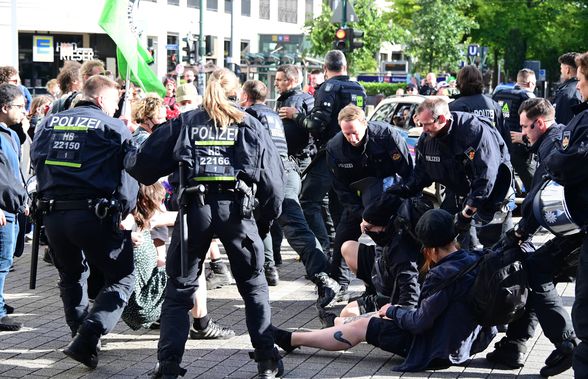 100.000 de protestatari au paralizat Germania în plin EURO 2024! Poliţiştii au folosit spray-uri cu piper şi bastoane de cauciuc