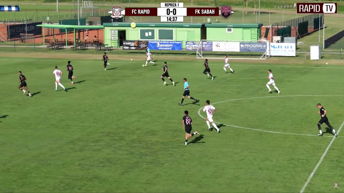 Rapid a remizat cu Sabah FK, în ultimul amical al verii în Slovenia » 4 goluri și mari erori