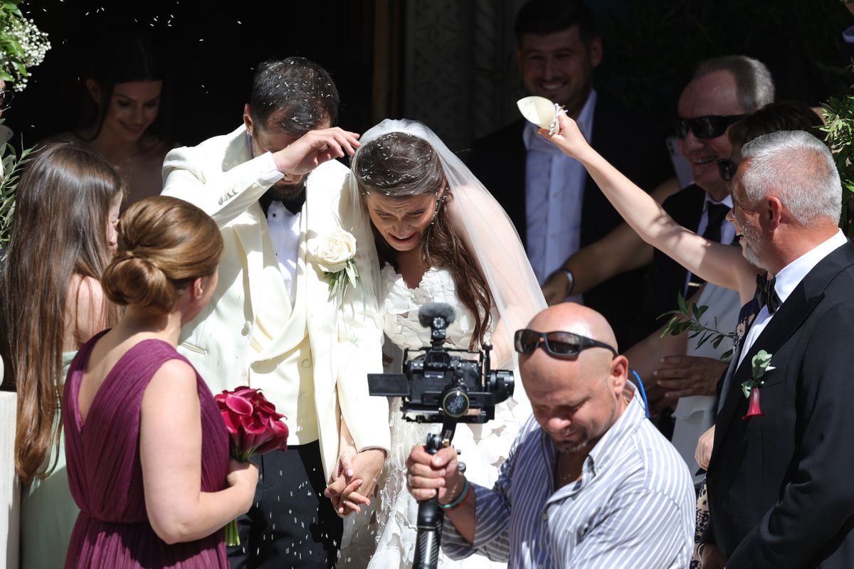 Imagini după cununia religioasă a Kirei Hagi cu Thomas Ferfelis