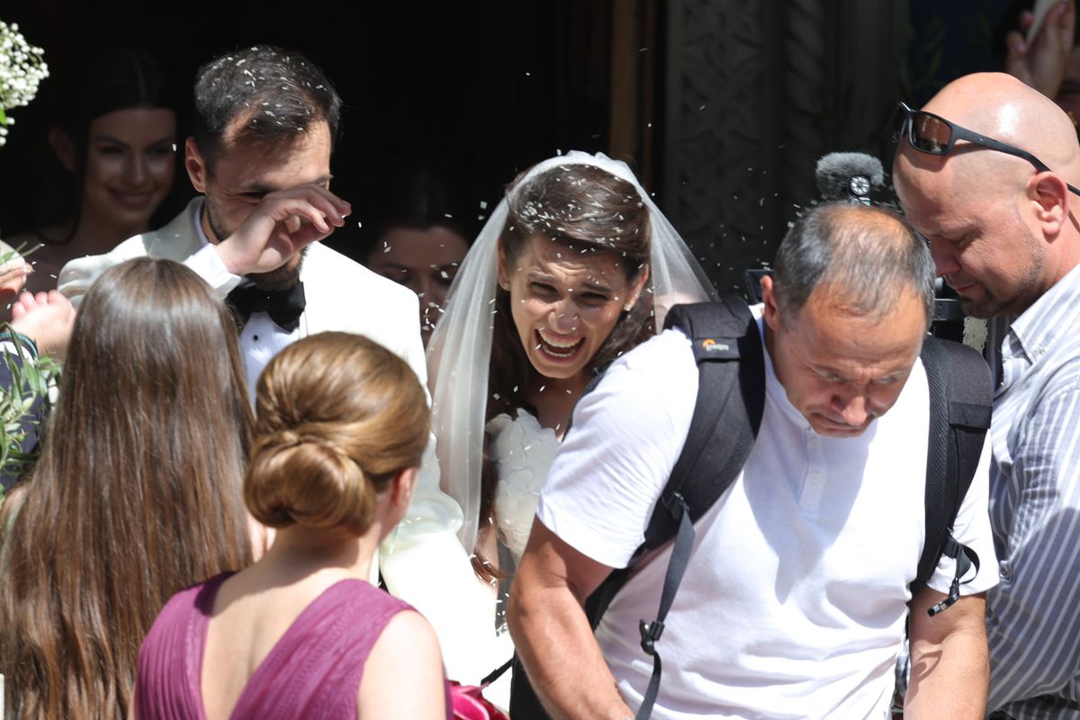 Imagini după cununia religioasă a Kirei Hagi cu Thomas Ferfelis