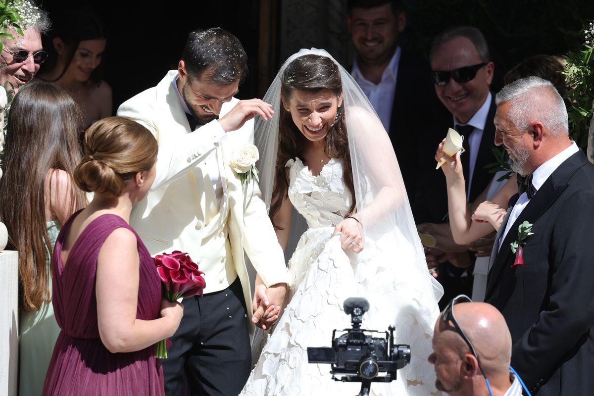 Imagini după cununia religioasă a Kirei Hagi cu Thomas Ferfelis