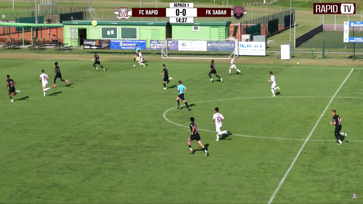 Rapid a remizat cu Sabah FK, în ultimul amical al verii în Slovenia » 4 goluri și mari erori
