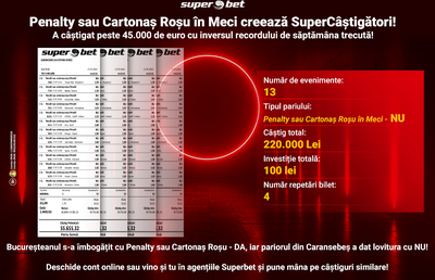 „Am câștigat 45.000 de euro la ultima încercare la pariuri! Am văzut recordul, dar eu joc de mult Penalti sau Cartonaș Roșu – NU!