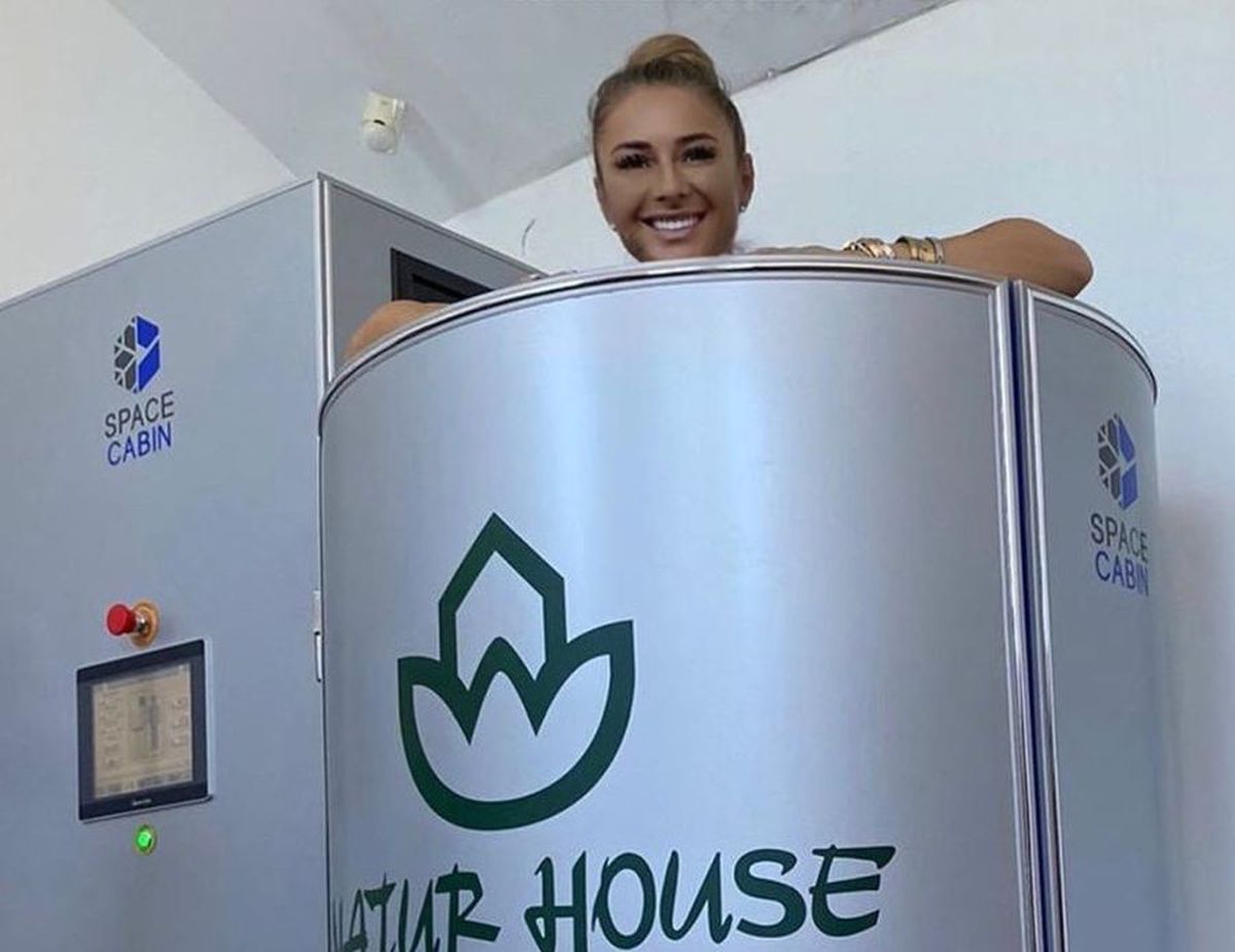 FOTO Anamaria Prodan a testat criosauna din vestiarul celor de la Sibiu