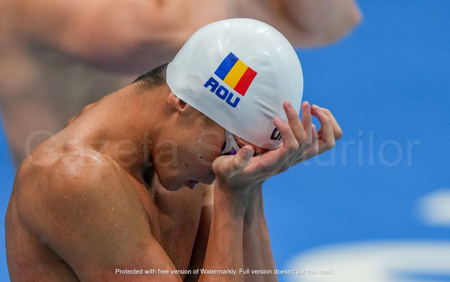 David Popovici (16 ani), locul 7 în finala probei de 100m liber / FOTO: Raed Krishan Un atac nedrept