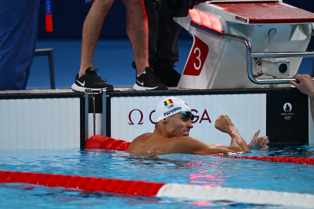 ISTORIE! David Popovici, medalie de AUR pentru România la 200 de metri liber! Avem primul campion olimpic din istoria înotului masculin românesc!