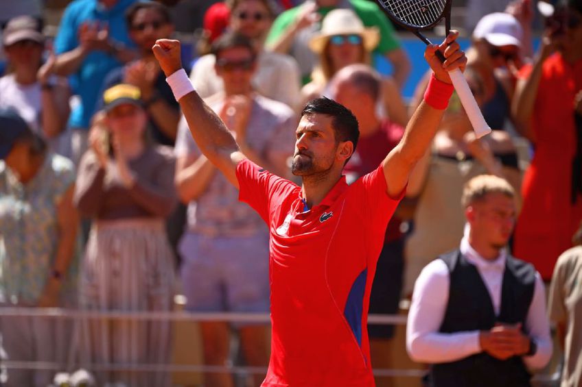 Novak Djokovic, celebrând victoria cu Nadal de la Roland Garros / FOTO: Raed Krishan (Gazeta Sporturilor)