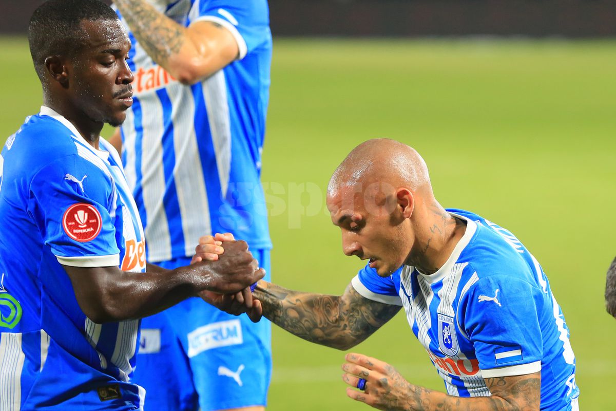 L-a învinețit pe Mitriță » Palma lui Ajeti i-a provocat un hematom serios vedetei Universității Craiova