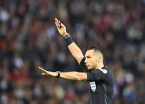 Francezul care fluieră Maccabi - FCSB a fost suspendat în aprilie după ce a viciat un meci în Ligue 1!
