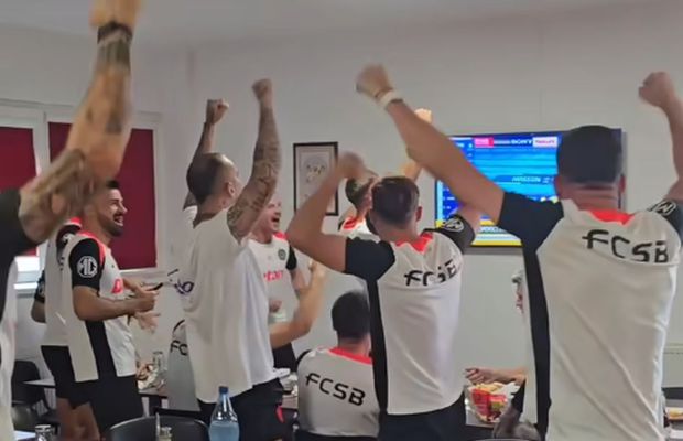 Campionii de la FCSB au urmărit finala lui David Popovici în vestiar! Explozie de bucurie: Chiricheș și Alibec, pe mese