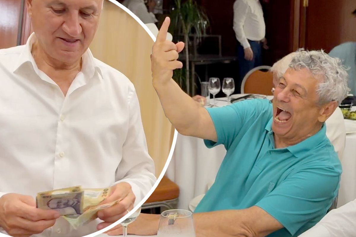 L-au făcut pe Copos să scoată banii! Imagini printre mese de la petrecerea lui Mircea Lucescu » Momentul care a declanșat o criză de râs