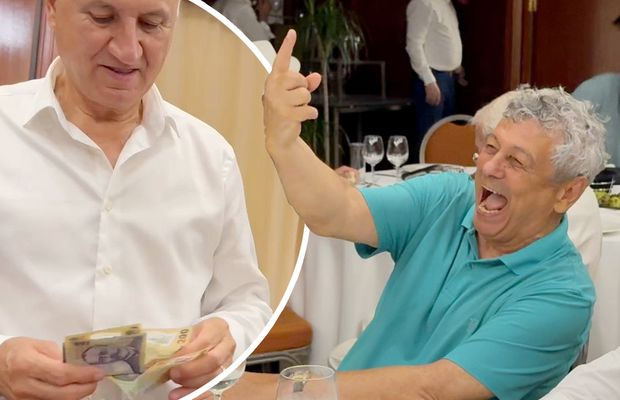 L-au făcut pe Copos să scoată banii! Imagini printre mese de la petrecerea lui Mircea Lucescu » Momentul care a declanșat o criză de râs
