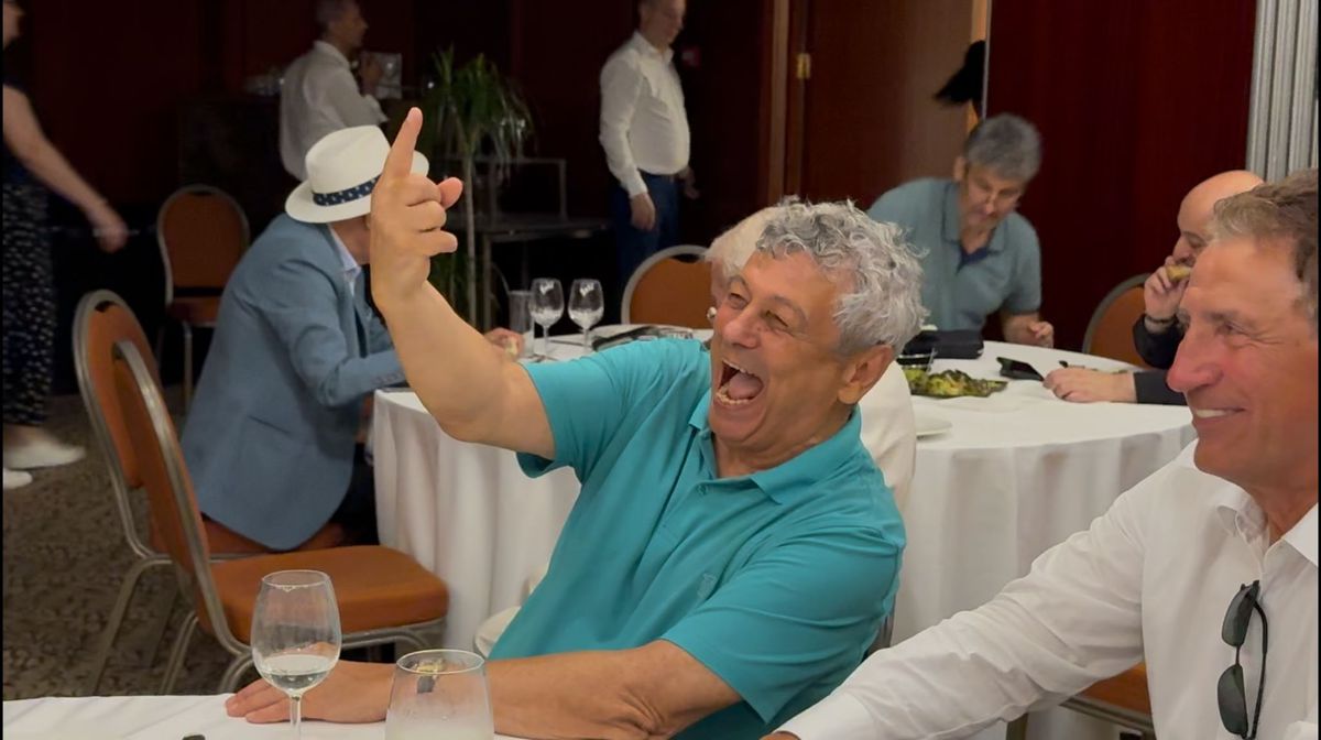 Imagini memorabile de la petrecerea lui Mircea Lucescu! George Copos a „rupt ariciul” buzunarului și a aruncat timid cu bani în lăutari