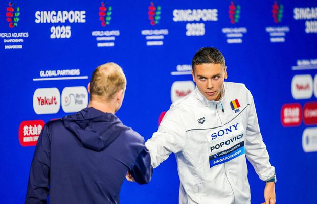 Rivalii Hobson și Tatsuya au reacționat după ce David Popovici a cucerit AURUL la Singapore: „L-am urmărit ca și cum viața mea depindea de asta”