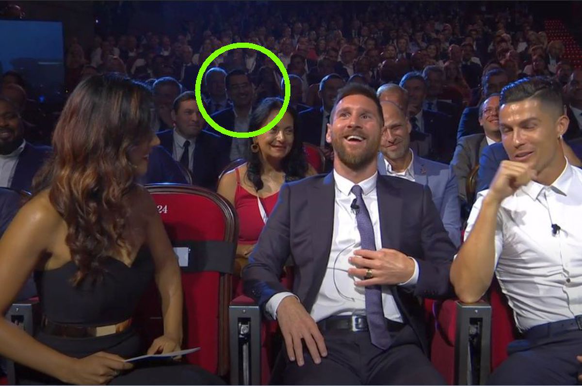 FOTO Răzvan Burleanu, cu ochii pe Messi și Ronaldo la gala UEFA :) » Cine a fost vedeta festivității de la Monaco