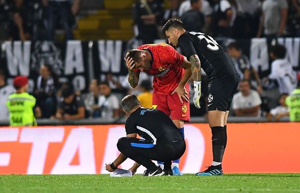 GUIMARAES - FCSB // GALERIE FOTO Imagini incredibile la pauză! » Dacian Nastai dădea indicații unor jucători dezorientați, în timp ce Bogdan Vintilă își făcea cruce pe margine!