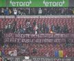 Mesajul afișat de suporterii lui CFR Cluj // foto: Raed Krishan