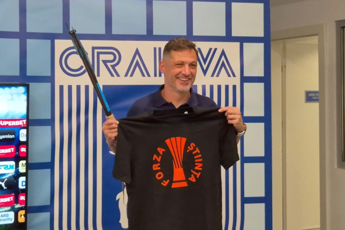 Mirel Rădoi și barda voievodală primită în conferință: Mirel Viteazul are Bănia la picioare!