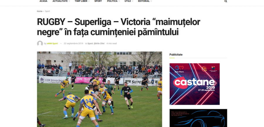Derapaj xenofob de o gravitate extremă în rugby-ul românesc » Un jucător român e acuzat de rasism și bullying după ce l-a UMILIT pe un fijian: „Maimuță împuțită și puturoasă”