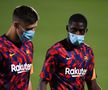 Ousmane Dembele (dreapta), care jucase din nou după zece luni de pauză pentru Barcelona, a apărut la ședința de pregătire cu un sfert de oră întârziere.
