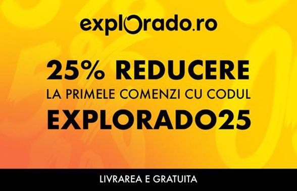 Explorado.ro urează bun venit cumpărătorilor cu reduceri de 25% la primele comenzi