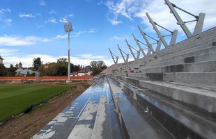 Stadionul din Liga 1 nu poate fi inaugurat după 3 ani și 15 milioane de euro investite » Ultima problemă: apa infiltrată în tribune