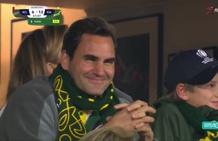 Roger Federer, cu mamă sud-africană, a petrecut în vestiar cu naționala de rugby, care a câștigat Cupa Mondială