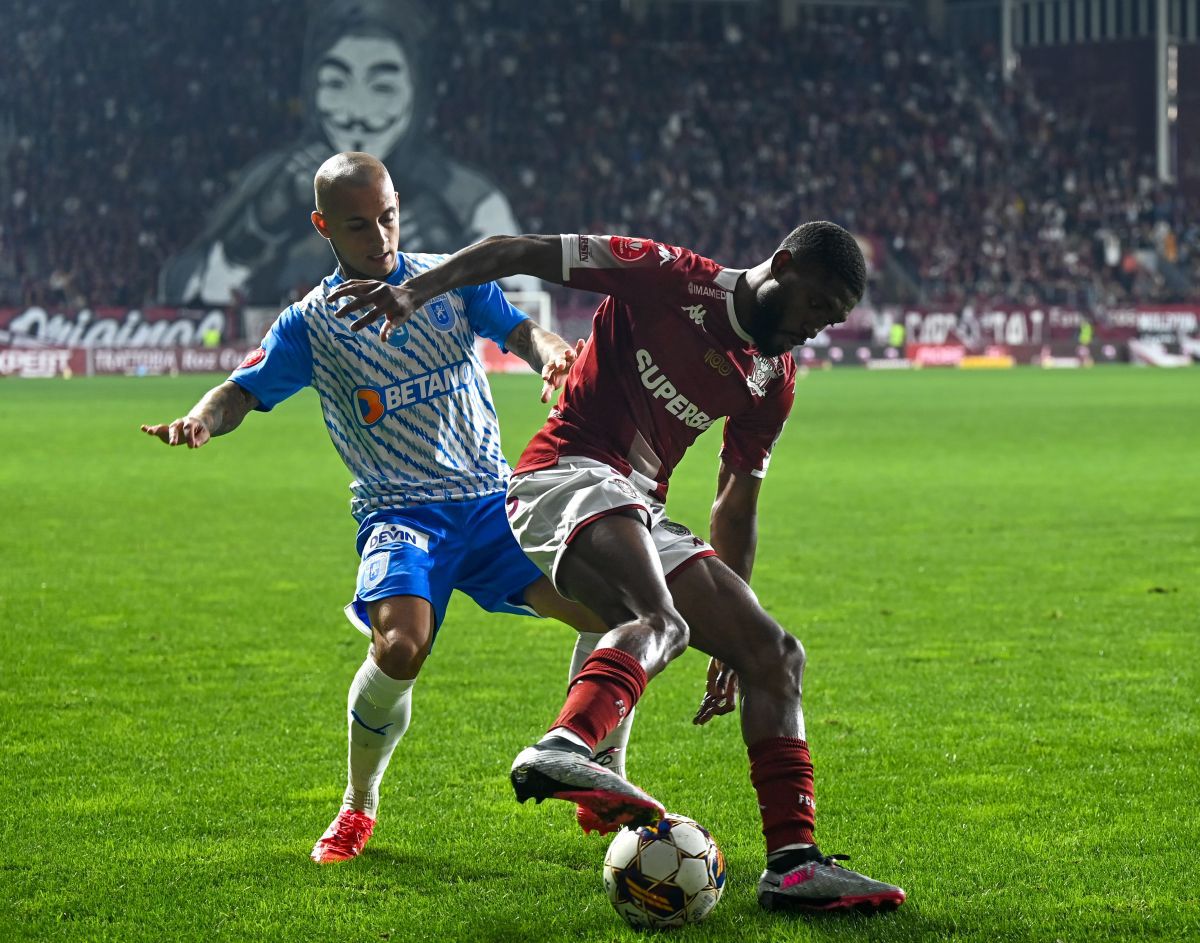 Scenografia afișată de rapidiști la derby-ul cu CSU Craiova