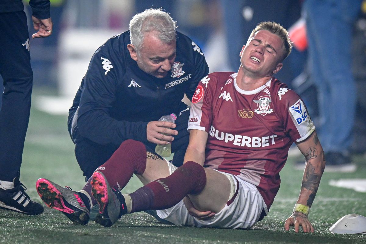 Pierdere URIAȘĂ! Cel mai în formă fotbalist al Rapidului s-a „rupt” la derby-ul cu CSU Craiova » Aștepta convocarea la națională!