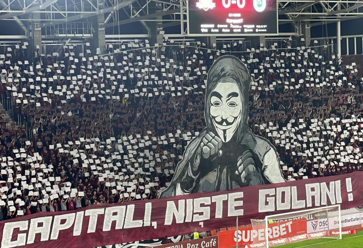 Scenografia afișată de rapidiști la derby-ul cu CSU Craiova