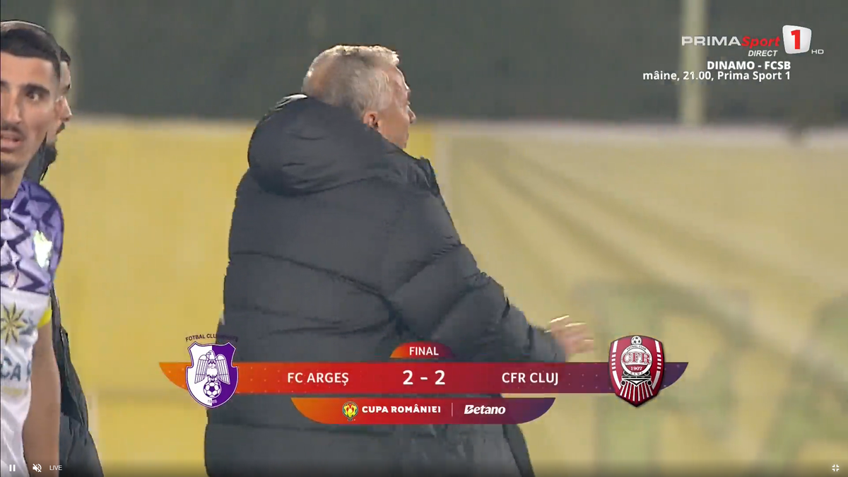 Dan Petrescu, nervos după Argeș - CFR Cluj