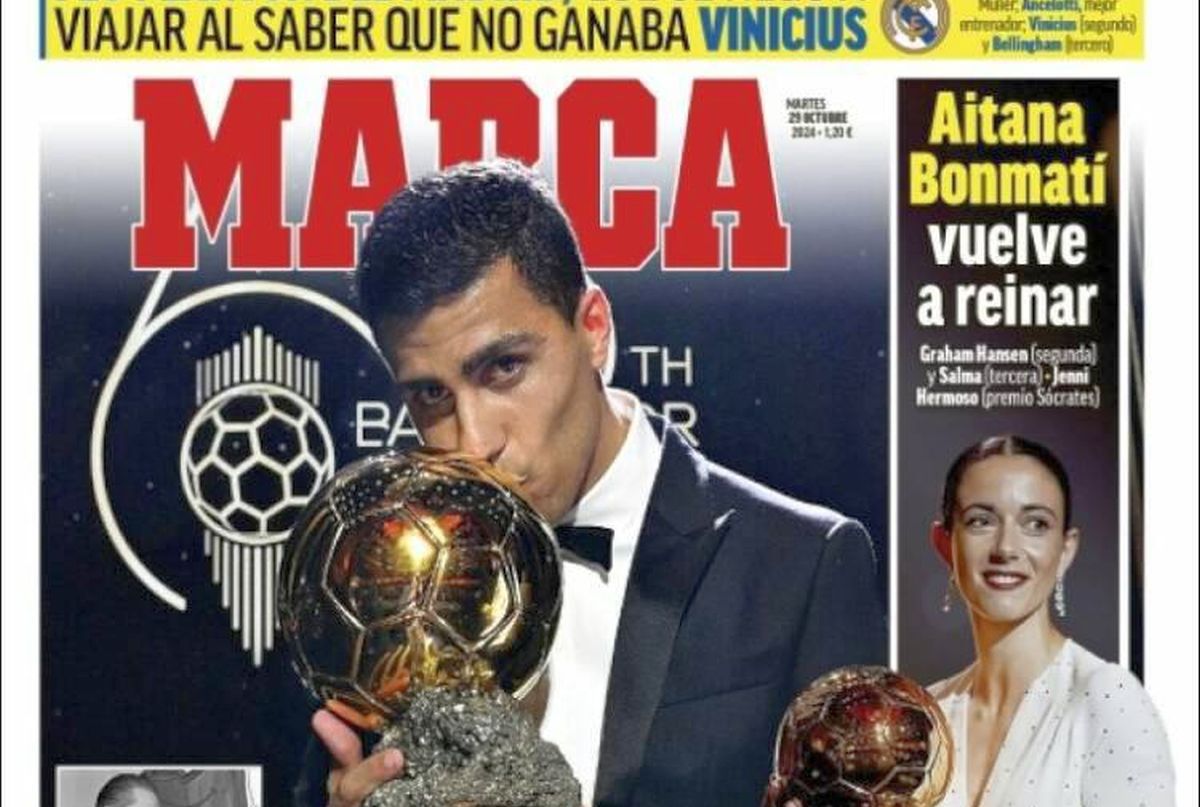 Ce titrează pe prima pagină ziarul de casă al lui Real Madrid, a doua zi după ce Rodri a primit Balonul de Aur