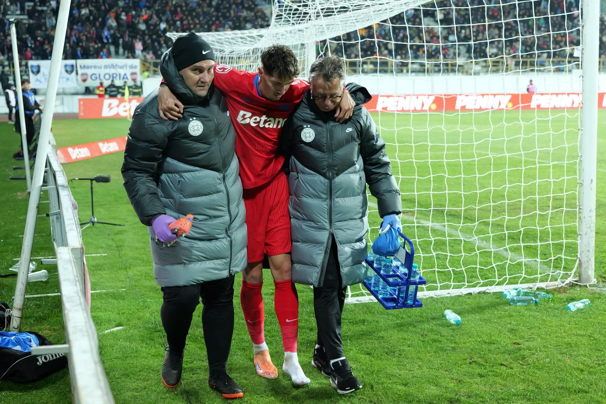 FCSB tremură la Bistrița, însă pleacă cu toate punctele din Ardeal » Miculescu a părăsit terenul în ambulanță