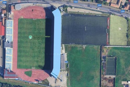 Baza sportivă a fostei echipe Gaz Metan Mediaș este alipită stadionului