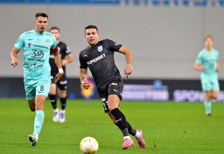 Samuel Teles în Sănătatea Cluj - Universitatea Craiova / Sursă foto: Facebook Universitatea Craiova