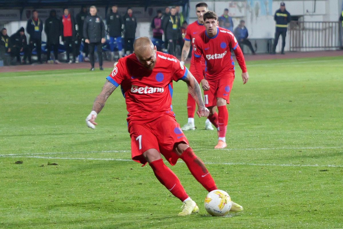 FCSB tremură la Bistrița, însă pleacă cu toate punctele din Ardeal » Miculescu a părăsit terenul în ambulanță